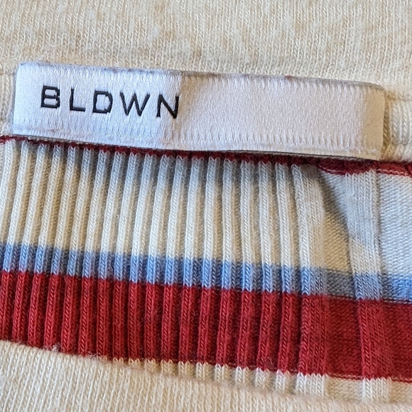 BLDWN Long Sleeve Thermal Stripe ribbed Top Size Med. Good pre-owned condition - Picture 4 of 8